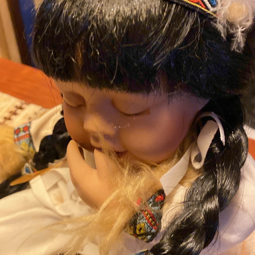 Native American-Inspired Doll with Drum - Picture 9 of 9